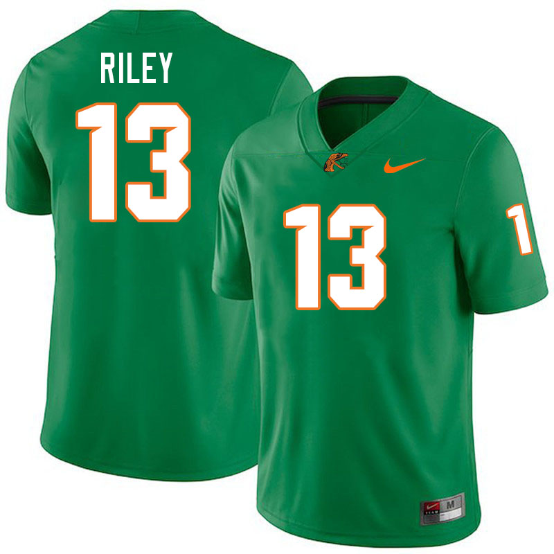Florida A&M Rattlers #13 Ken Riley College Football Jerseys,Uniforms-Green